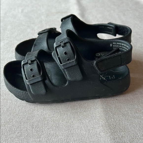 The Children's Place Black Double-Buckle Sandals - Picture 2 of 4